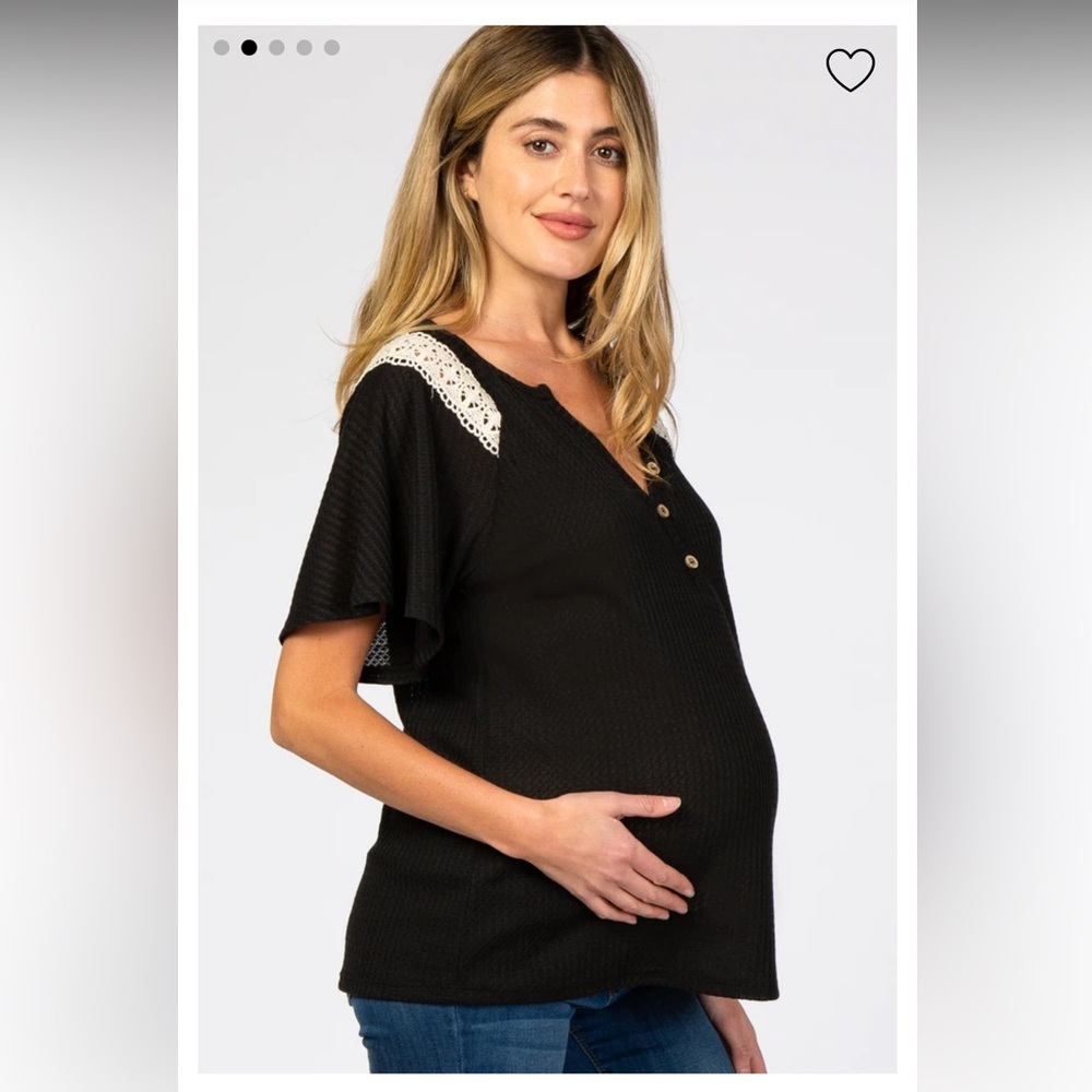 Worn once maternity/postpartum waffle knit top